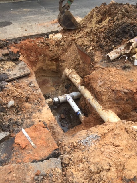 Sewer line repair in Chickasaw